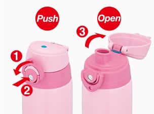 【日常用品】膳魔師兒童兩用迪士尼保溫瓶~ - 第8張圖 ワンタッチ・オープン