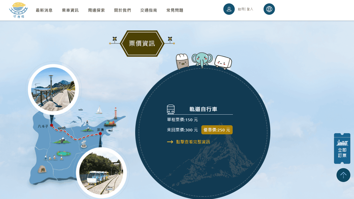 【親子景點】八斗子深澳鐵道自行車、一邊靠山一邊靠海的沿途景觀~