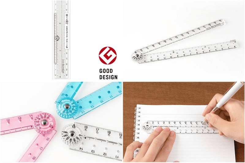 【日本文具】便於收納在筆盒的3款折疊尺~收合時長度15cm、展開後全長30cm~
