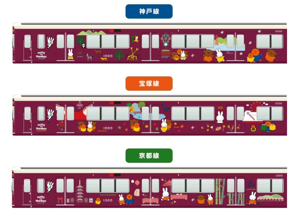 【期間限定】米菲免阪急電鐵的聯名活動~電車塗裝、紀念章戳、餐點飲食及限定商品等超多活動~