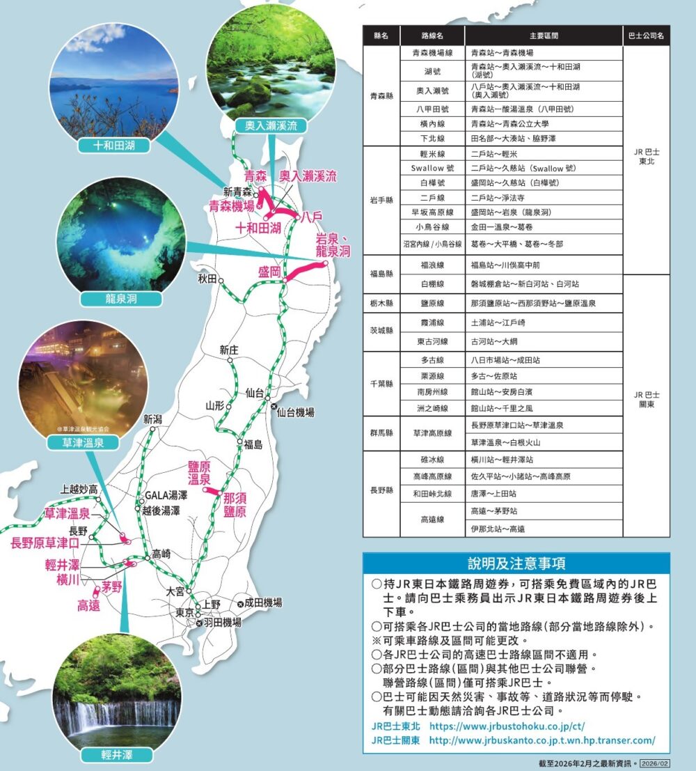 【優惠車票】暢遊東北必備的JR東日本地區鐵路周遊券~2026年3月14日起改版~