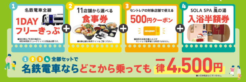 【票券整理】名鐵優惠票券5張附贈名鐵一日券套票簡介202