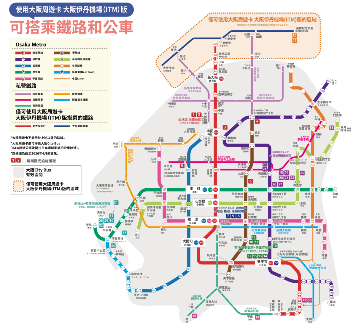 【推薦票券】初次來到大阪的好幫手大阪周遊卡~2026年版公布並發行伊丹空港版~ - 第3張圖 【推薦票券】初次來到大阪的好幫手大阪周遊卡~2026年版公布並發行伊丹空港版~