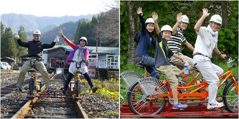 【岐阜高山】在廢棄的神岡鐵道上騎乘鐵道自行車交通方式及兩