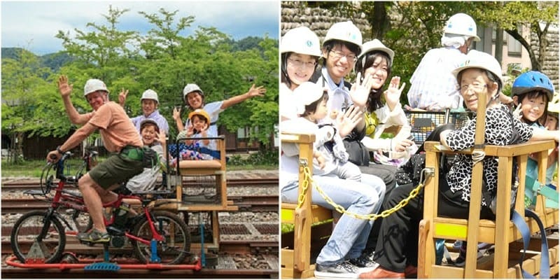 【岐阜高山】在廢棄的神岡鐵道上騎乘鐵道自行車交通方式及兩