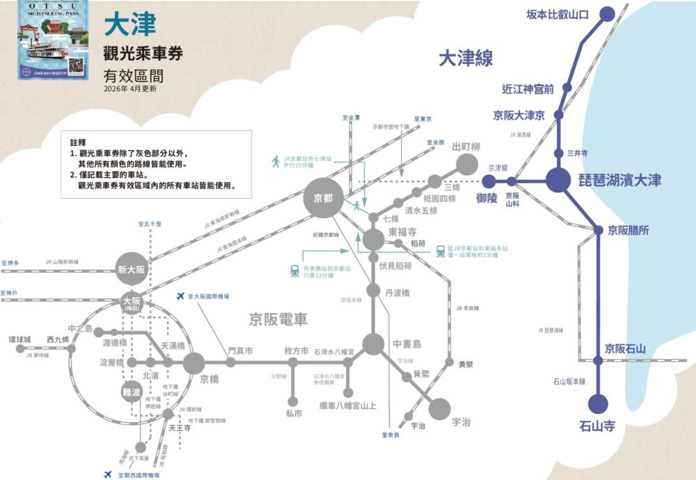 【優惠車票】京阪電鐵發行CP值極高的京都大阪觀光一日券及24小時券~2026年最新版內容公布~
